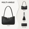 imageBOSTANTEN Small Hobo Bags for Women Shoulder Bag for Women Trendy Designer Fall Purse Vegan Leather HandbagAblack