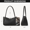 imageBOSTANTEN Small Hobo Bags for Women Shoulder Bag for Women Trendy Designer Fall Purse Vegan Leather HandbagAblack