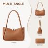 imageBOSTANTEN Small Hobo Bags for Women Shoulder Bag for Women Trendy Designer Fall Purse Vegan Leather HandbagAbrown