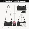 imageBOSTANTEN Small Hobo Bags for Women Shoulder Bag for Women Trendy Designer Fall Purse Vegan Leather HandbagBblack