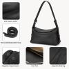 imageBOSTANTEN Small Hobo Bags for Women Shoulder Bag for Women Trendy Designer Fall Purse Vegan Leather HandbagBblack