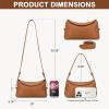 imageBOSTANTEN Small Hobo Bags for Women Shoulder Bag for Women Trendy Designer Fall Purse Vegan Leather HandbagBbrown