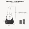 imageBOSTANTEN Small Purses for Women Trendy Cresent Shoulder Bag Hobo HandbagsDeep Black