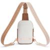 imageBOSTANTEN Small Sling Bag Crossbody Bags for Women Trendy Crossbody Purse Leather Chest BagAbeige