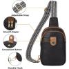 imageBOSTANTEN Small Sling Bag Crossbody Bags for Women Trendy Crossbody Purse Leather Chest BagAblack  Brown