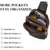 imageBOSTANTEN Small Sling Bag Crossbody Bags for Women Trendy Crossbody Purse Leather Chest BagAblack  Brown