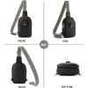 imageBOSTANTEN Small Sling Bag Crossbody Bags for Women Trendy Crossbody Purse Leather Chest BagAblack