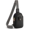 imageBOSTANTEN Small Sling Bag Crossbody Bags for Women Trendy Crossbody Purse Leather Chest BagAblack