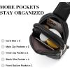 imageBOSTANTEN Small Sling Bag Crossbody Bags for Women Trendy Crossbody Purse Leather Chest BagAblack