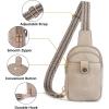 imageBOSTANTEN Small Sling Bag Crossbody Bags for Women Trendy Crossbody Purse Leather Chest BagAcloud Grey