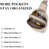 imageBOSTANTEN Small Sling Bag Crossbody Bags for Women Trendy Crossbody Purse Leather Chest BagAcloud Grey