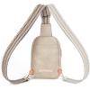 imageBOSTANTEN Small Sling Bag Crossbody Bags for Women Trendy Crossbody Purse Leather Chest BagAcloud Grey