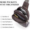 imageBOSTANTEN Small Sling Bag Crossbody Bags for Women Trendy Crossbody Purse Leather Chest BagAcoffee
