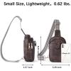 imageBOSTANTEN Small Sling Bag Crossbody Bags for Women Trendy Crossbody Purse Leather Chest BagAcoffee