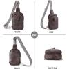 imageBOSTANTEN Small Sling Bag Crossbody Bags for Women Trendy Crossbody Purse Leather Chest BagAcoffee