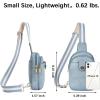 imageBOSTANTEN Small Sling Bag Crossbody Bags for Women Trendy Crossbody Purse Leather Chest BagAdenim Blue