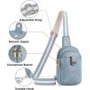 imageBOSTANTEN Small Sling Bag Crossbody Bags for Women Trendy Crossbody Purse Leather Chest BagAdenim Blue