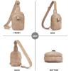 imageBOSTANTEN Small Sling Bag Crossbody Bags for Women Trendy Crossbody Purse Leather Chest BagAlight Brown