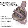 imageBOSTANTEN Small Sling Bag Crossbody Bags for Women Trendy Crossbody Purse Leather Chest BagApurple