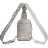 imageBOSTANTEN Small Sling Bag Crossbody Bags for Women Trendy Crossbody Purse Leather Chest BagAtwilight Grey