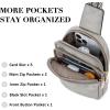 imageBOSTANTEN Small Sling Bag Crossbody Bags for Women Trendy Crossbody Purse Leather Chest BagAtwilight Grey
