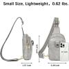 imageBOSTANTEN Small Sling Bag Crossbody Bags for Women Trendy Crossbody Purse Leather Chest BagAtwilight Grey