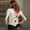 imageBOSTANTEN Small Sling Bag Crossbody Bags for Women Trendy Crossbody Purse Leather Chest BagBbeigelarge