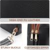 imageBOSTANTEN Small Sling Bag Crossbody Bags for Women Trendy Crossbody Purse Leather Chest BagBblacklarge