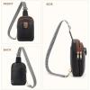 imageBOSTANTEN Small Sling Bag Crossbody Bags for Women Trendy Crossbody Purse Leather Chest BagBblacklarge
