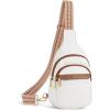 imageBOSTANTEN Small Sling Bag for Women Leather Crossbody Bags Fanny Pack Chest Bag for Travel Slim Wallet Women Leather RFID Blocking Credit Card Holder Bifold Thin Wallet