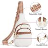 imageBOSTANTEN Small Sling Bag for Women Leather Crossbody Bags Fanny Pack Chest Bag for TravelABeige