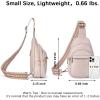 imageBOSTANTEN Small Sling Bag for Women Leather Crossbody Bags Fanny Pack Chest Bag for TravelAPink