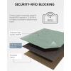 imageBOSTANTEN Small Wallet For Women RFID Leather Credit Card Holder Slim Wristlet Keychain Wallet With Zipper PocketALight Green