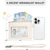 imageBOSTANTEN Small Wallet For Women RFID Leather Credit Card Holder Slim Wristlet Keychain Wallet With Zipper PocketBeige