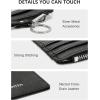 imageBOSTANTEN Small Wallet For Women RFID Leather Credit Card Holder Slim Wristlet Keychain Wallet With Zipper PocketBlack