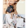 imageBOSTANTEN Small Wallet For Women RFID Leather Credit Card Holder Slim Wristlet Keychain Wallet With Zipper PocketBlack