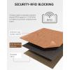 imageBOSTANTEN Small Wallet For Women RFID Leather Credit Card Holder Slim Wristlet Keychain Wallet With Zipper PocketBrown