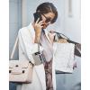 imageBOSTANTEN Small Wallet For Women RFID Leather Credit Card Holder Slim Wristlet Keychain Wallet With Zipper PocketGrey