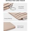 imageBOSTANTEN Small Wallet For Women RFID Leather Credit Card Holder Slim Wristlet Keychain Wallet With Zipper PocketPink