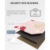 imageBOSTANTEN Small Wallet For Women RFID Leather Credit Card Holder Slim Wristlet Keychain Wallet With Zipper PocketPink Cherry