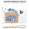 imageBOSTANTEN Small Wallet For Women RFID Leather Credit Card Holder Slim Wristlet Keychain Wallet With Zipper PocketQKhaki