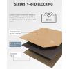 imageBOSTANTEN Small Wallet For Women RFID Leather Credit Card Holder Slim Wristlet Keychain Wallet With Zipper PocketQKhaki