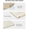 imageBOSTANTEN Small Wallet For Women RFID Leather Credit Card Holder Slim Wristlet Keychain Wallet With Zipper PocketRBeigeApricot