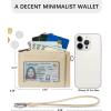 imageBOSTANTEN Small Wallet For Women RFID Leather Credit Card Holder Slim Wristlet Keychain Wallet With Zipper PocketRBeigeApricot