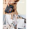 imageBOSTANTEN Small Wallet For Women RFID Leather Credit Card Holder Slim Wristlet Keychain Wallet With Zipper PocketRBeigeApricot
