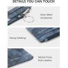 imageBOSTANTEN Small Wallet For Women RFID Leather Credit Card Holder Slim Wristlet Keychain Wallet With Zipper PocketRDenim Blue