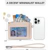 imageBOSTANTEN Small Wallet For Women RFID Leather Credit Card Holder Slim Wristlet Keychain Wallet With Zipper PocketRRainbow Pink
