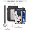 imageBOSTANTEN Small Wallet For Women RFID Leather Credit Card Holder Slim Wristlet Keychain Wallet With Zipper PocketRWhite Cow Print