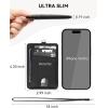 imageBOSTANTEN Small Wallet For Women RFID Leather Credit Card Holder Slim Wristlet Keychain Wallet With Zipper PocketSBlack