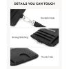 imageBOSTANTEN Small Wallet For Women RFID Leather Credit Card Holder Slim Wristlet Keychain Wallet With Zipper PocketSBlack